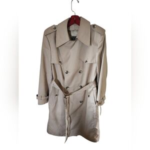 Christian Dior Monsieur Vintage Beige Double Breasted Belted Trench Coat Men 32S